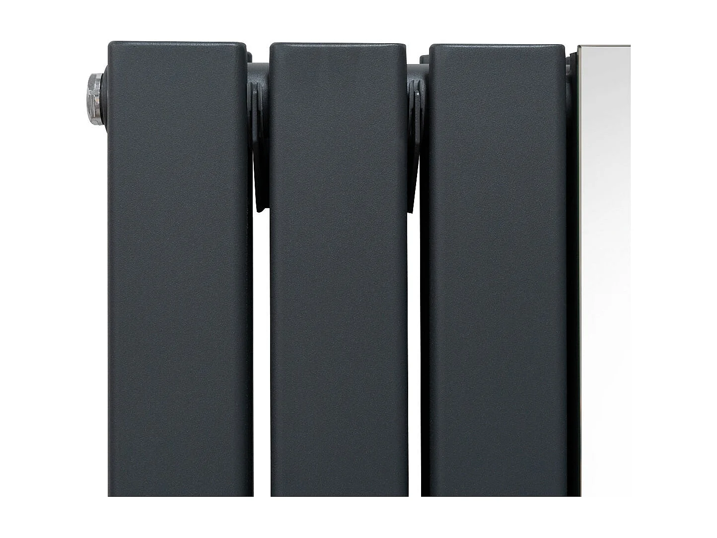Radiateur Plat avec Miroir - 1800mm x 565mm – Gris Anthracite