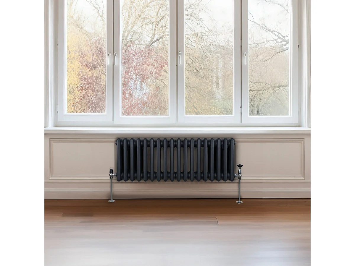 Tradycyjny grzejnik 3-kolumnowy - 300 x 832 mm - antracytowy szary