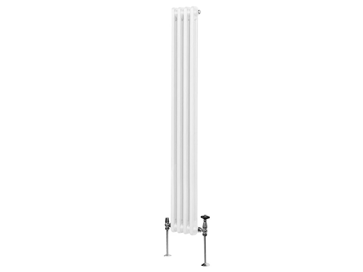 Traditionel 2-søjlet radiator - 1800 x 202 mm - Hvid