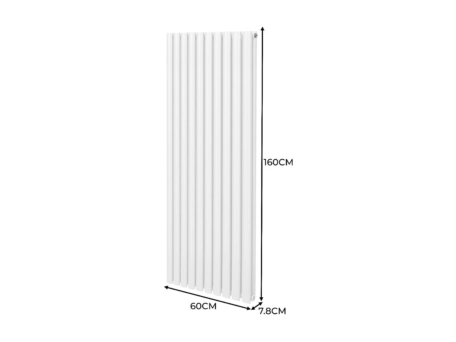 Oval Column Radiator – 1600mm x 600mm – White