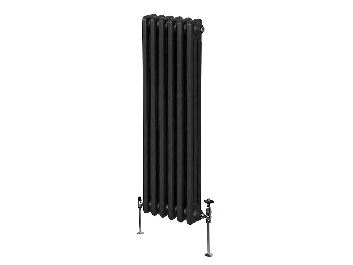 Tradiční třísloupový radiátor - 1500 x 292 mm - černý