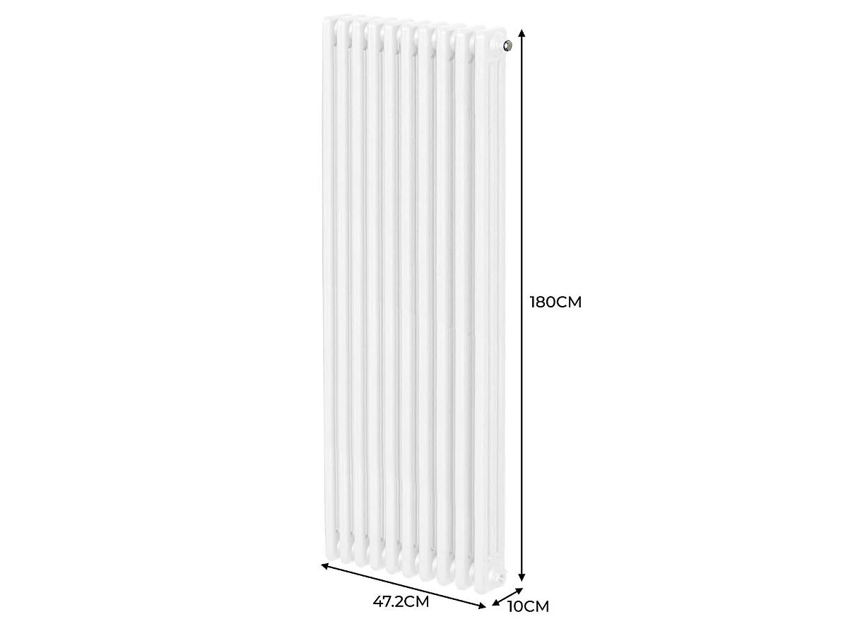 Traditional 3 Column Radiator - 1800 x 472mm - White
