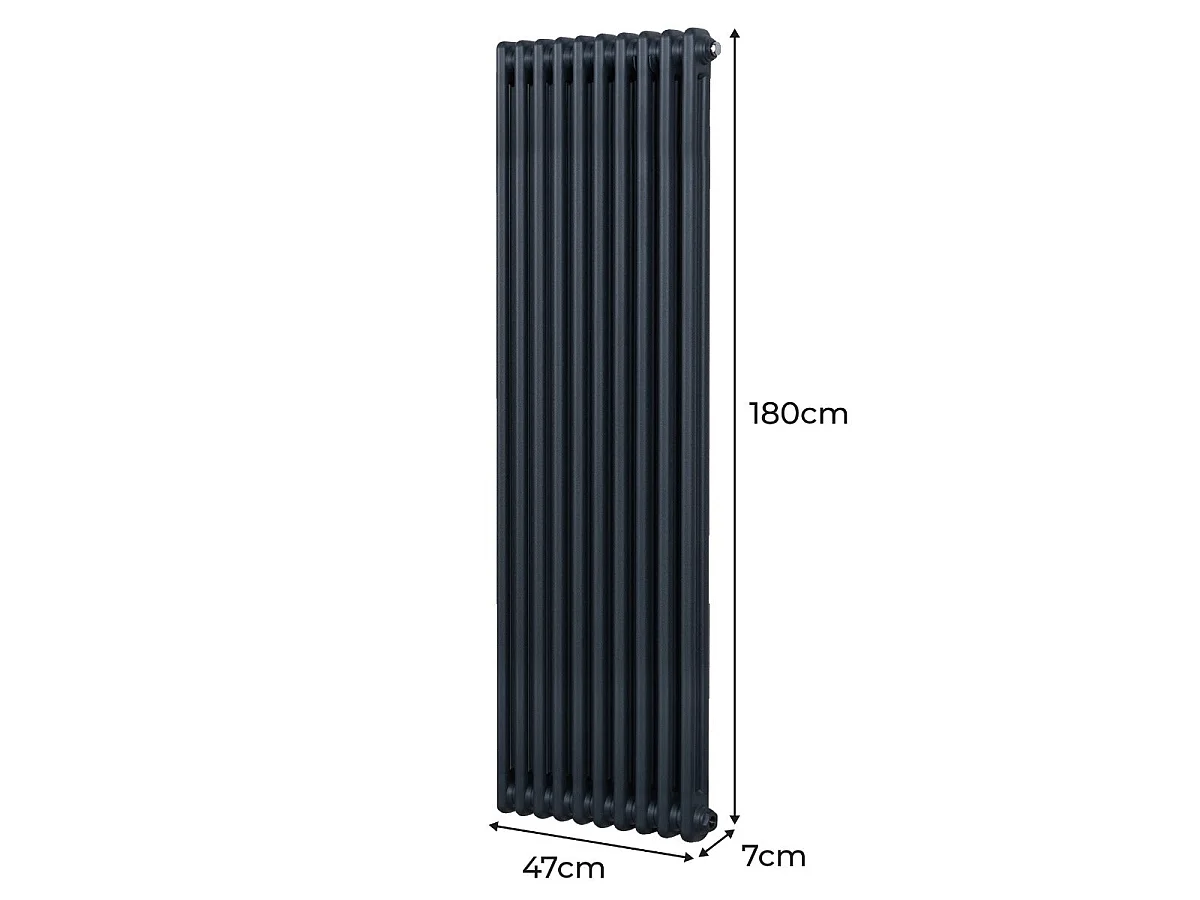 Radiador Tradicional 2 columnas Vertical Gris Antracita 180 x47.2cm