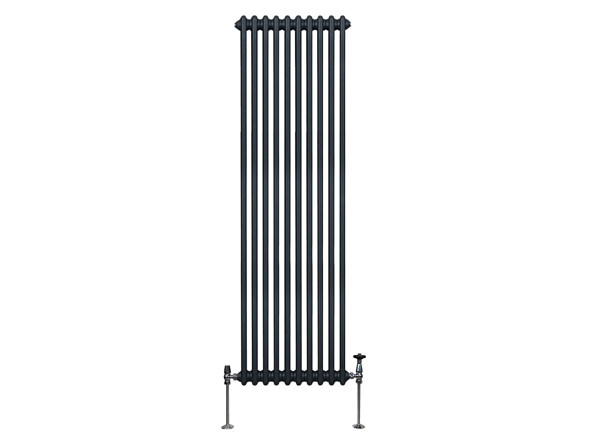 Traditional 2 Column Radiator - 1800 x 472mm - Anthracite Grey