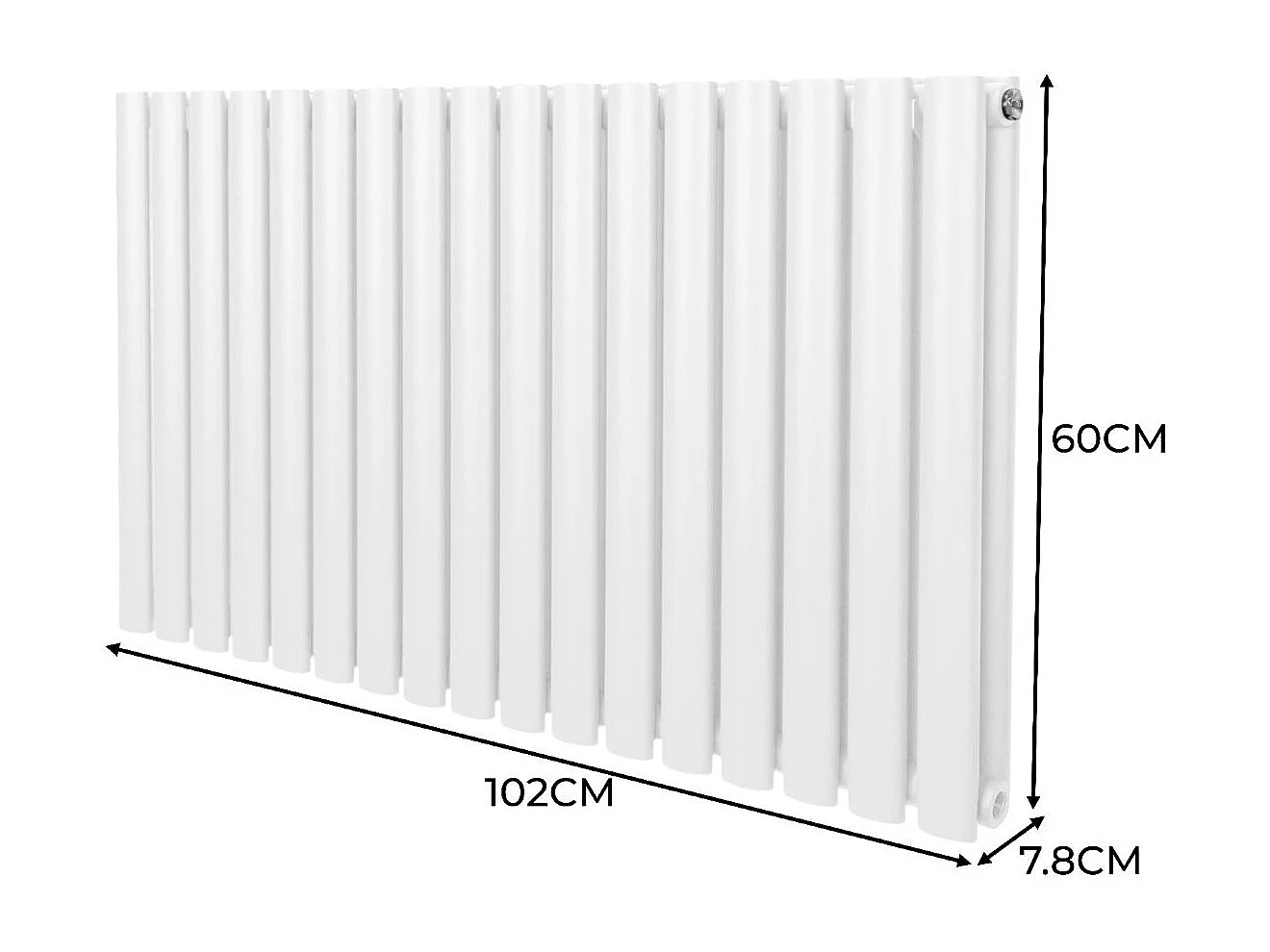 Grzejnik kolumnowy owalny – 600 mm x 1020 mm – biały
