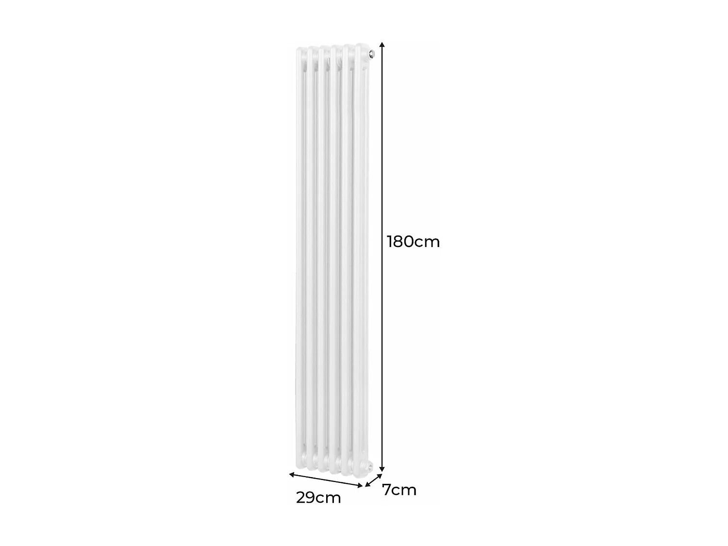 Radiatore Termosifone a 2 colonne - 1800 x 292mm - Bianco