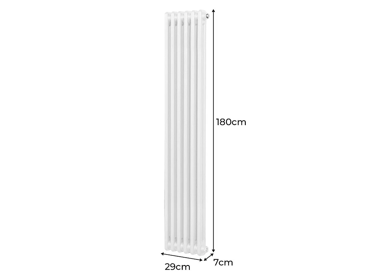 Radiateur Traditionnel à 2 Colonnes – 1800 x 292 mm – Blanc