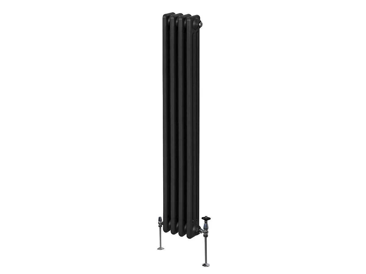 Tradycyjny grzejnik 3-kolumnowy - 1800 x 202 mm - czarny