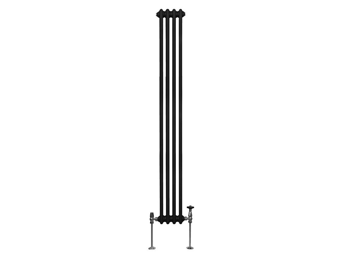 Tradycyjny grzejnik 3-kolumnowy - 1800 x 202 mm - czarny