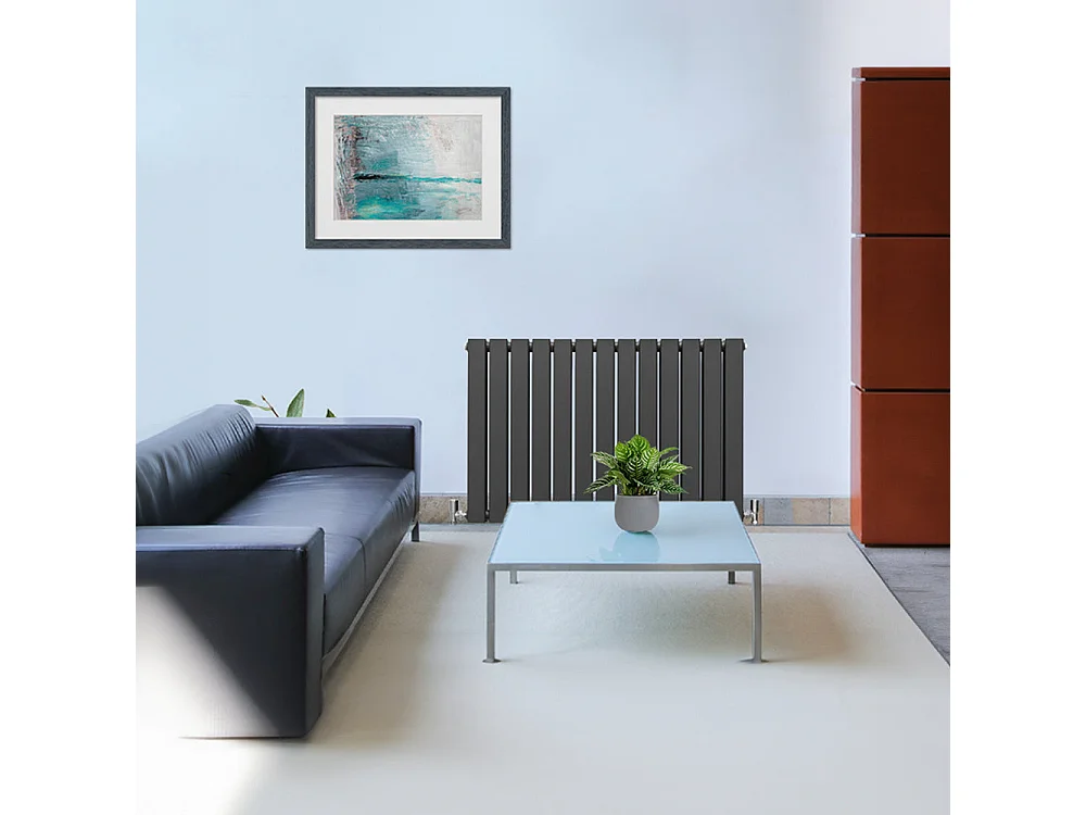 Radiadores Panel Plano Diseñador 600x910mm Calefacción Central- Gris Antracita