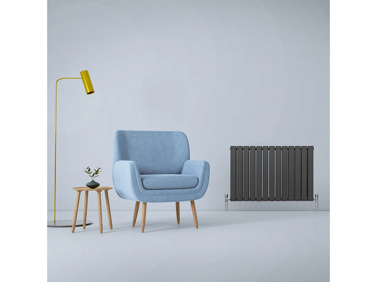 Radiadores Panel Plano Diseñador 600x910mm Calefacción Central- Gris Antracita