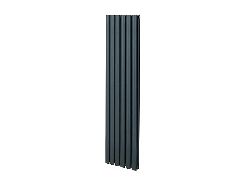 Radiador De Columna Ovalada Vertical Gris Antracita 160cm x 36cm
