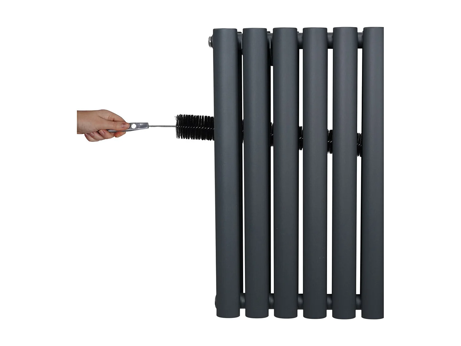 Grzejnik kolumnowy owalny – 1600 mm x 360 mm – antracytowo-szary