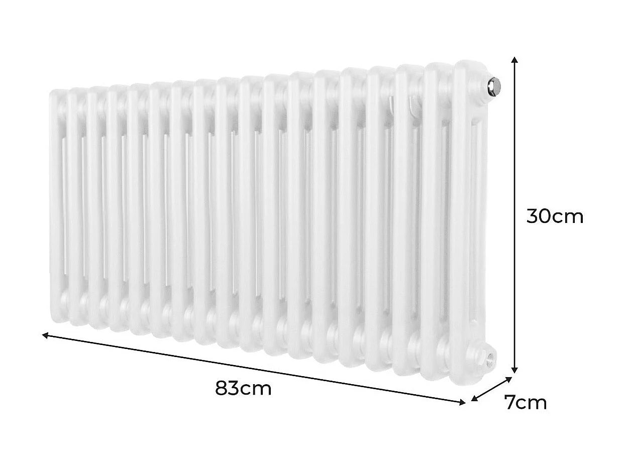 Traditional 2 Column Radiator - 300 x 832mm - White