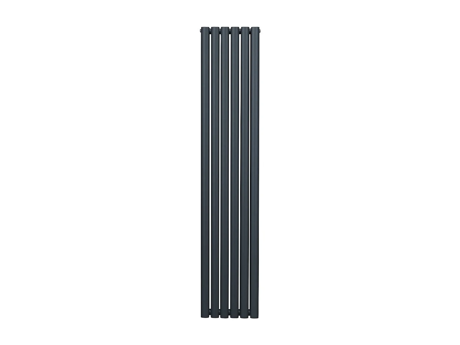 Radiatore a colonna ovale 1800mm x 360mm Doppio pannello Termosifone Grigio antracite Acciaio Orizzontale Inclusi Spazzola per la pulizia Kit di fissaggio e staffe