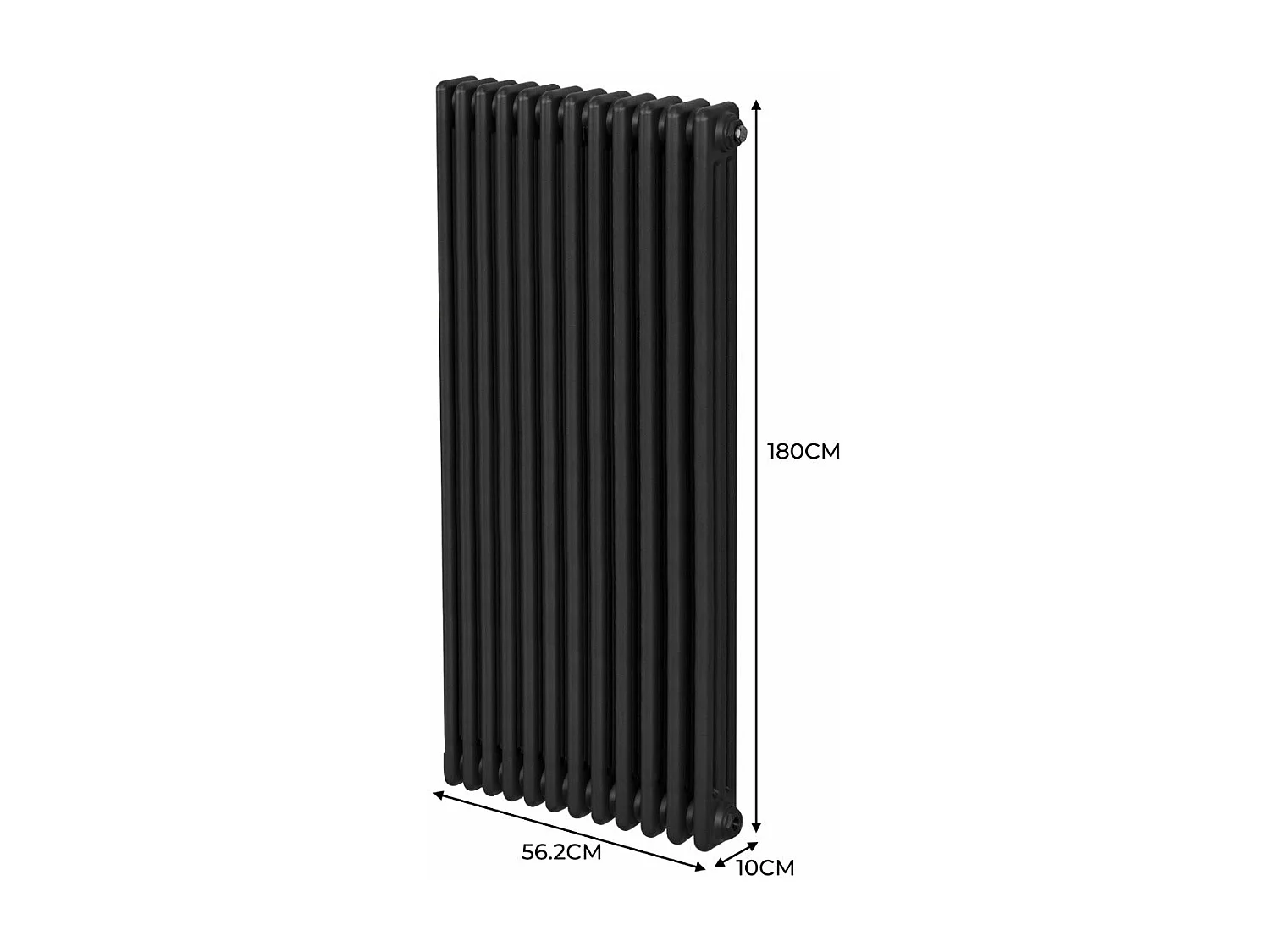 Radiateur Traditionnel à Triple Colonne – 1800 x 562 mm – Noir