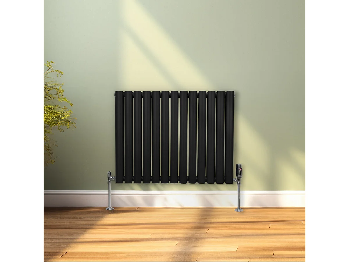 Radiador De Columna Ovalada Horizontal Negro 60cm x 78cm