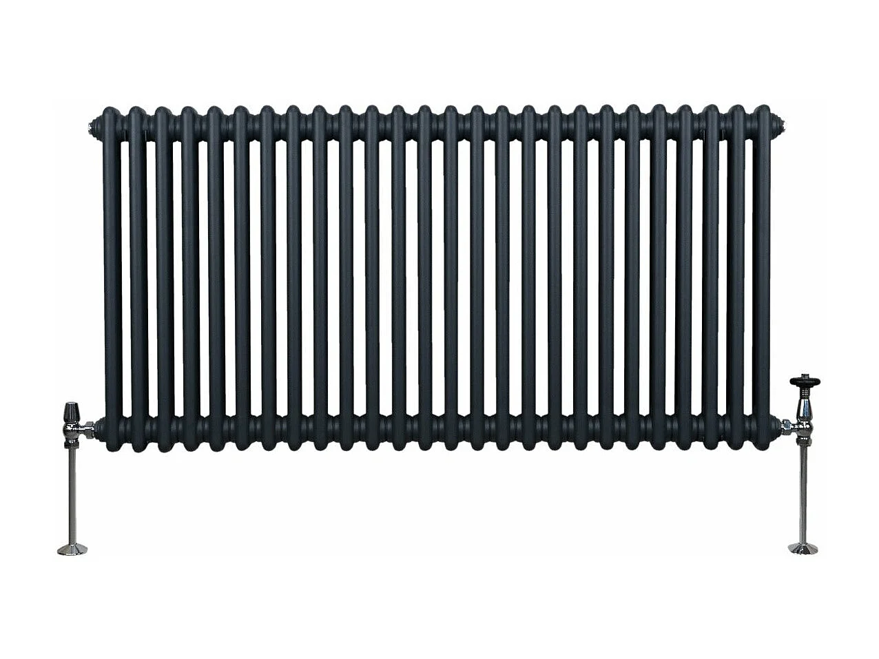 Radiateur Traditionnel à Double Colonne – 600 x 1192 mm – Gris Anthracite