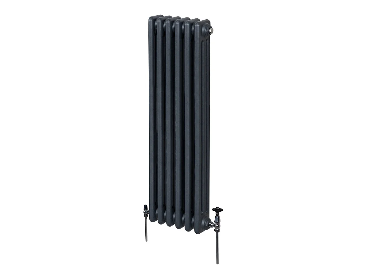 Tradycyjny grzejnik 3-kolumnowy - 1500 x 292 mm - antracytowy szary