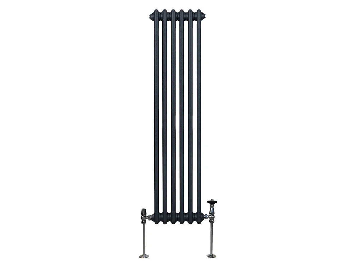 Tradycyjny grzejnik 3-kolumnowy - 1500 x 292 mm - antracytowy szary