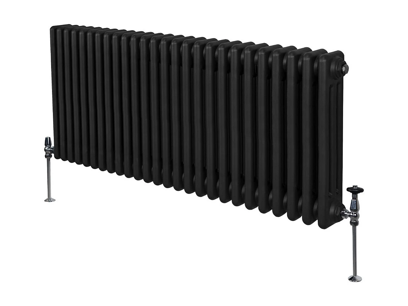 Tradycyjny grzejnik 3-kolumnowy - 600 x 1192 mm - czarny
