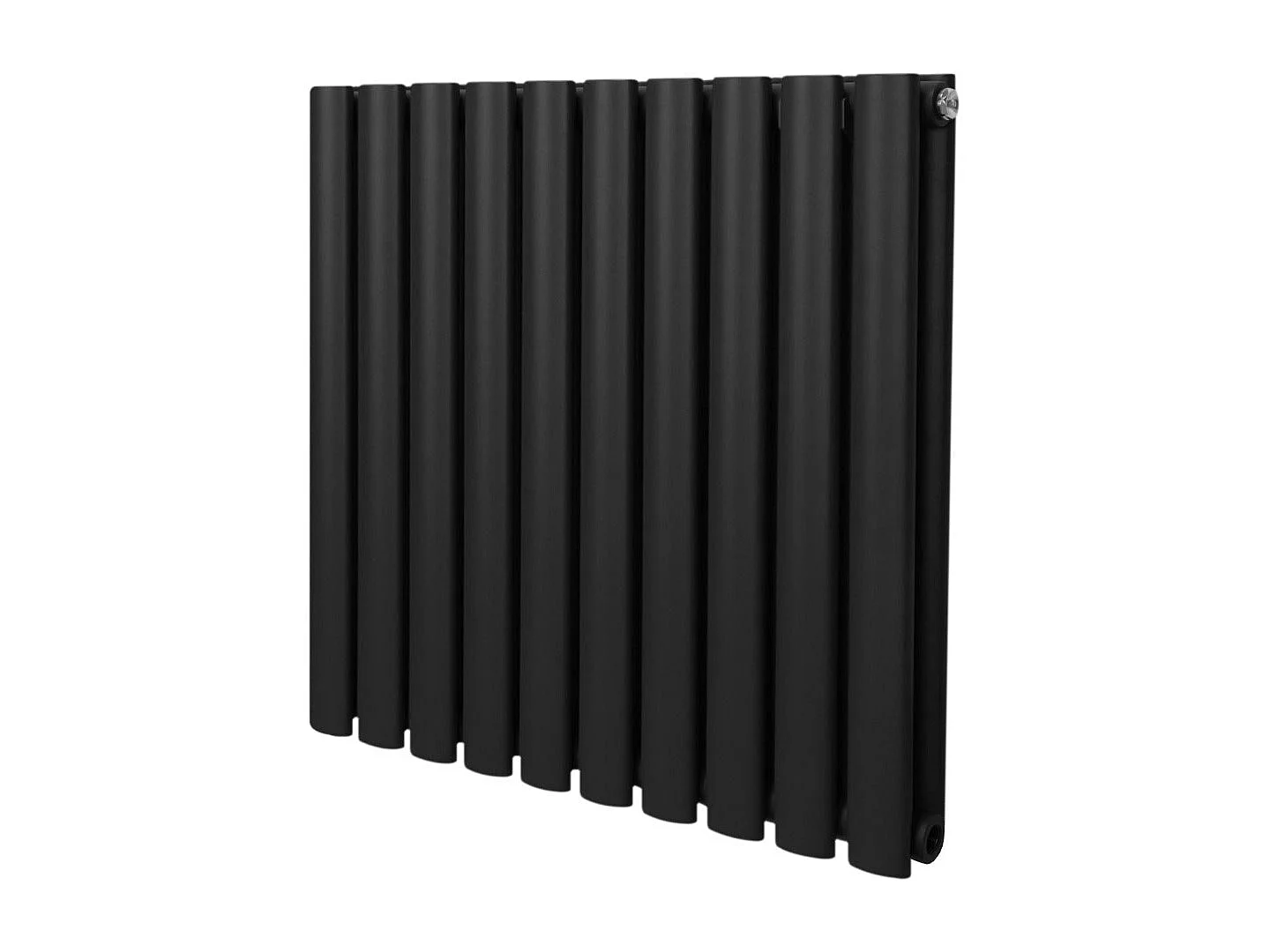 Grzejnik kolumnowy owalny – 600 mm x 600 mm – czarny