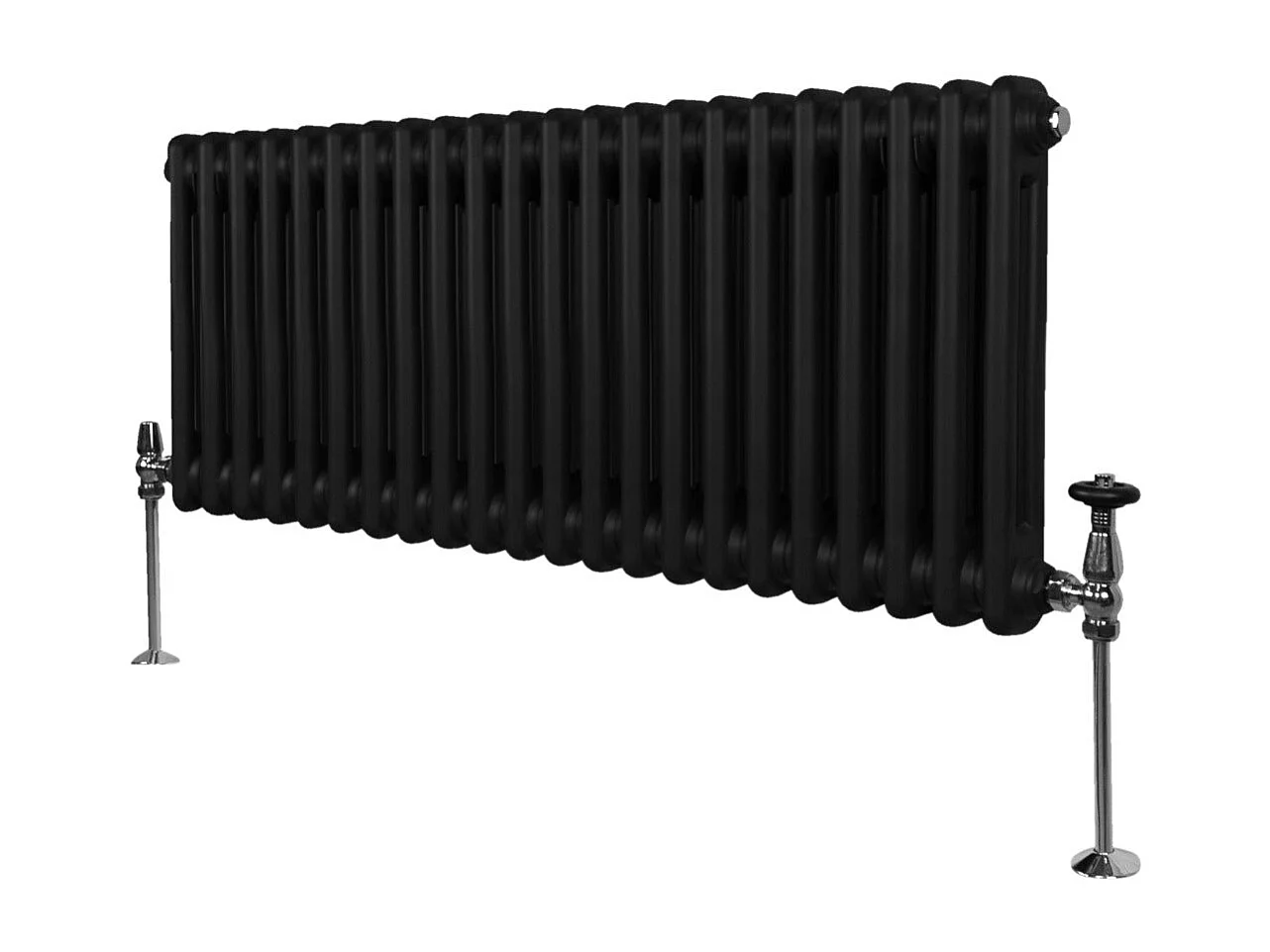 Traditional 2 Column Radiator - 300 x 1012mm - Black
