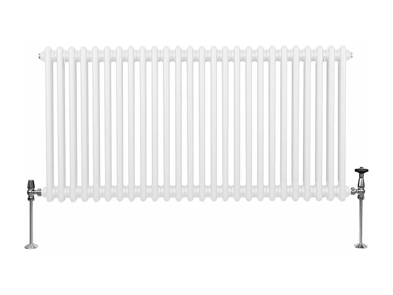 Radiador Tradicional 2 Columnas Calefacción Central Horizontal Blancoo 600x1192mm
