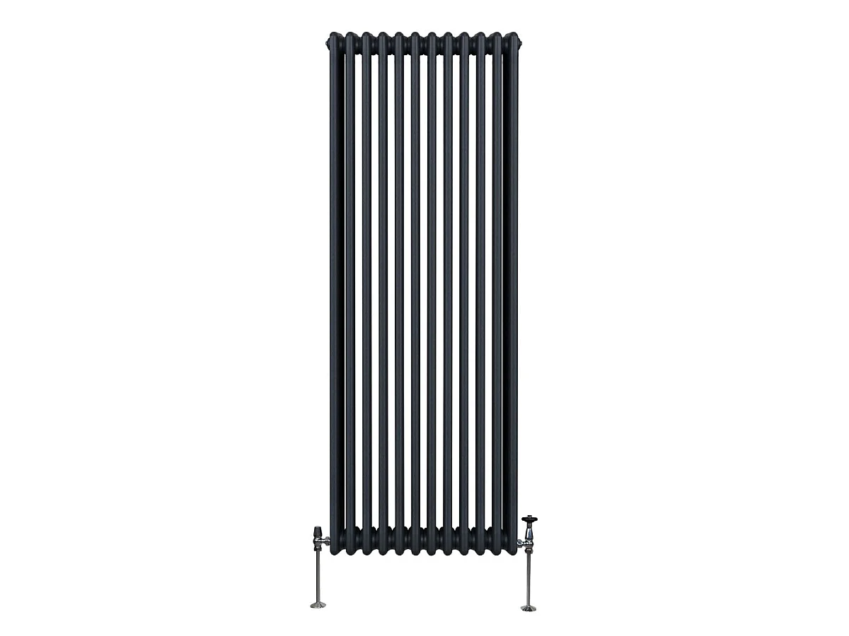 Tradisjonell 3-søyles radiator - 1800 x 562 mm - antrasittgrå