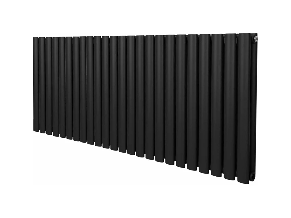 Radiador De Columna Ovalada Horizontal Negro 60cm x 144cm