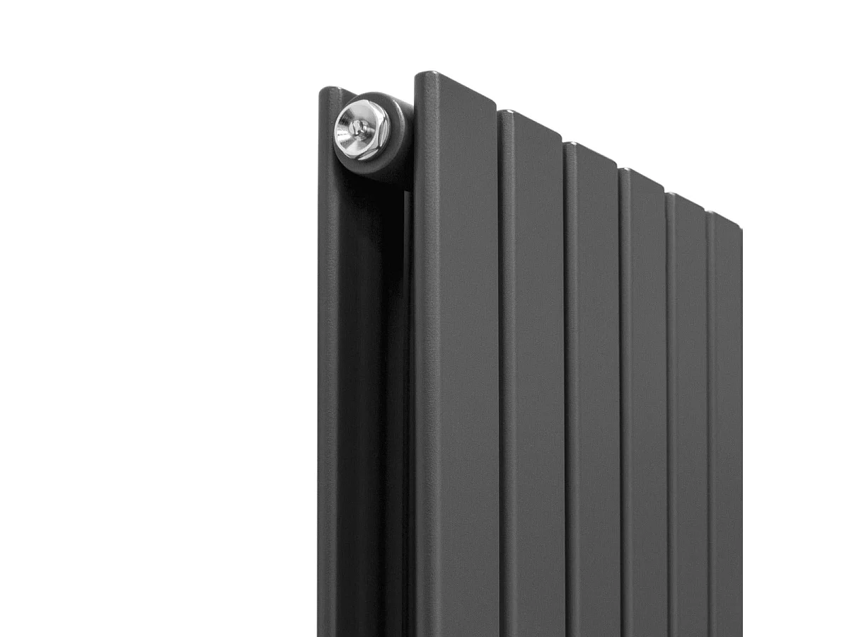 Designer flatpanelradiatorer antrasittgrå 1800 mm x 420 mm