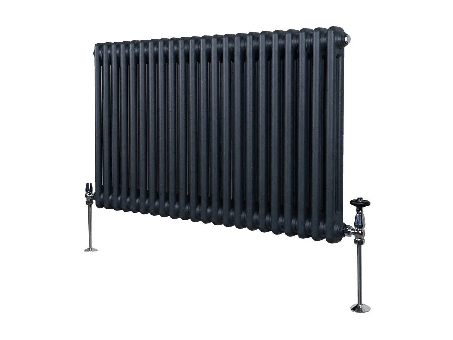 Traditional 2 Column Radiator - 600 x 1012mm - Anthracite Grey
