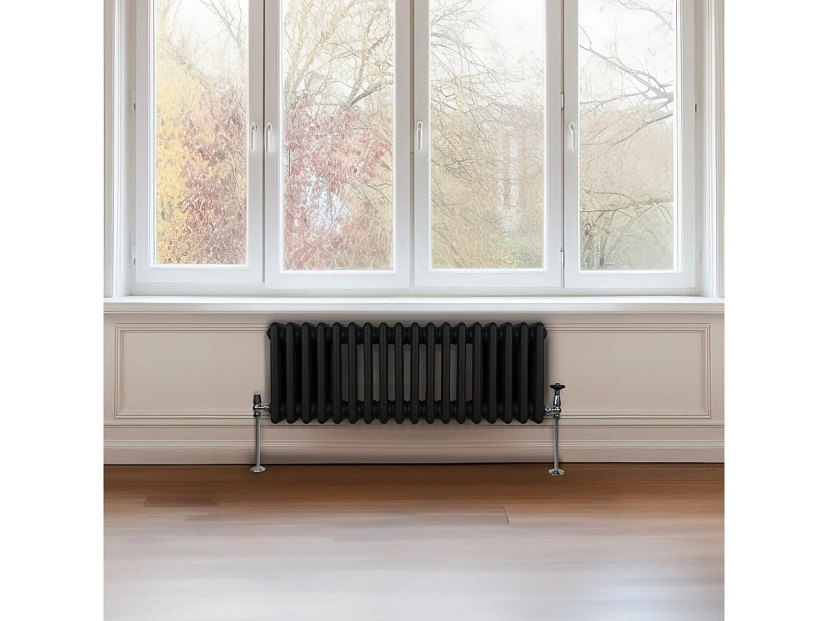 Radiatore Termosifone a 3 colonne - 300 x 832mm - Nero