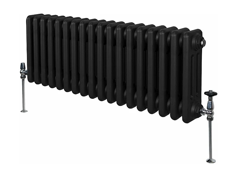 Tradycyjny grzejnik 3-kolumnowy - 300 x 832 mm - czarny