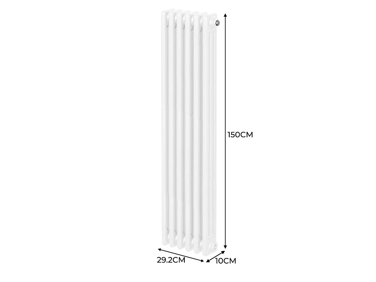 Tradycyjny grzejnik 3-kolumnowy - 1500 x 292 mm - biały