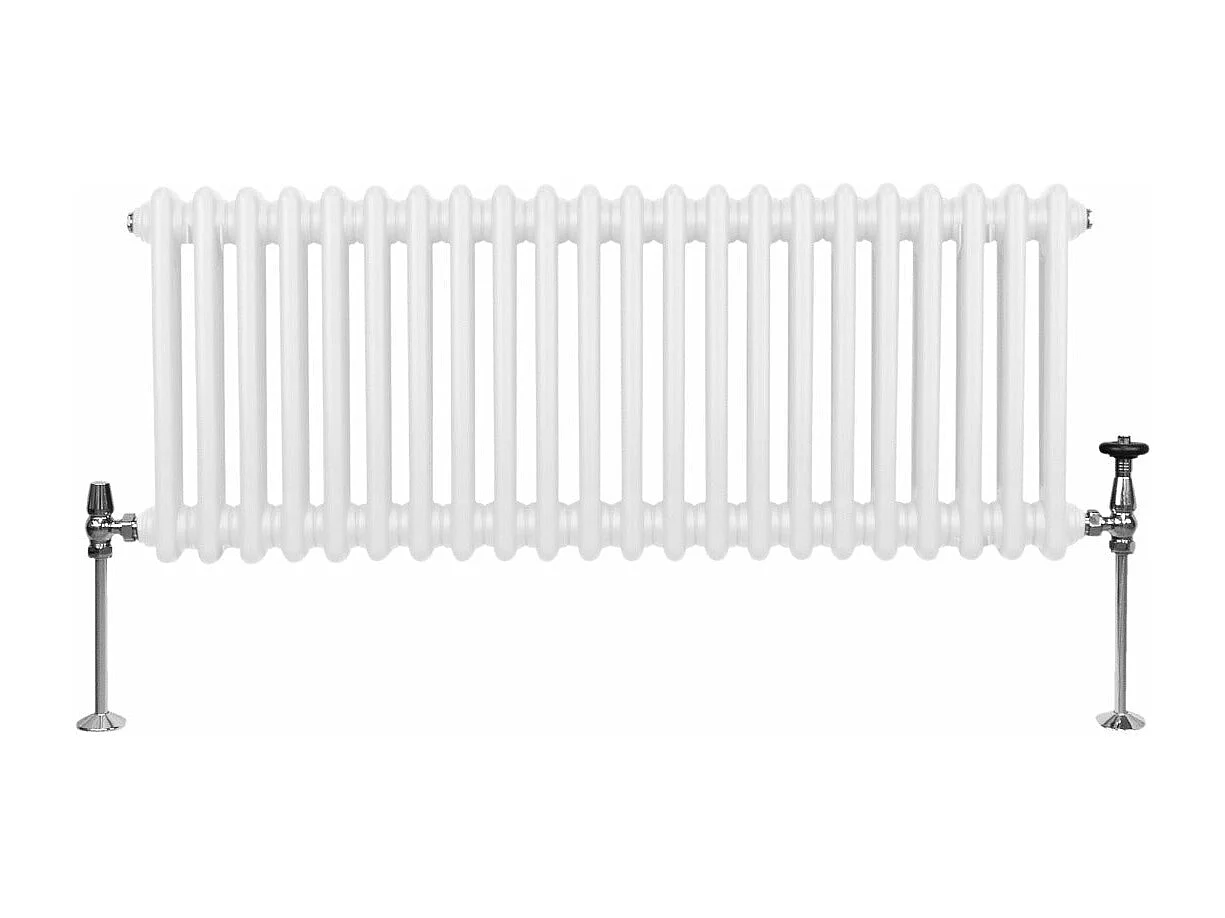 Radiador Tradicional 2 Columnas Calefacción Central Horizontal Blancoo  300 x 1012mm