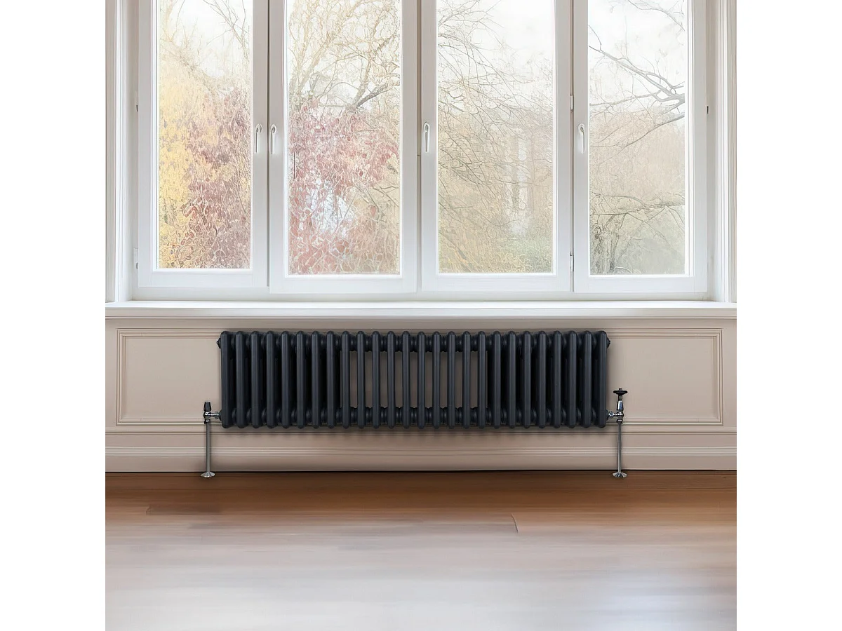 Radiatore Termosifone a 3 colonne - 300 x 1192mm - Grigio Antracite