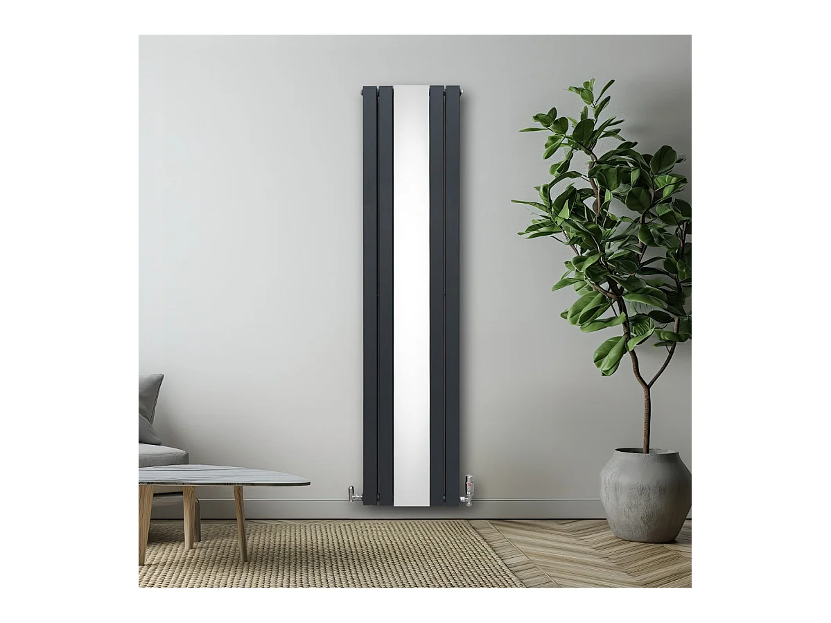 Radiatore a Specchio Piatto - 1800mm x 425mm - Grigio Antracite