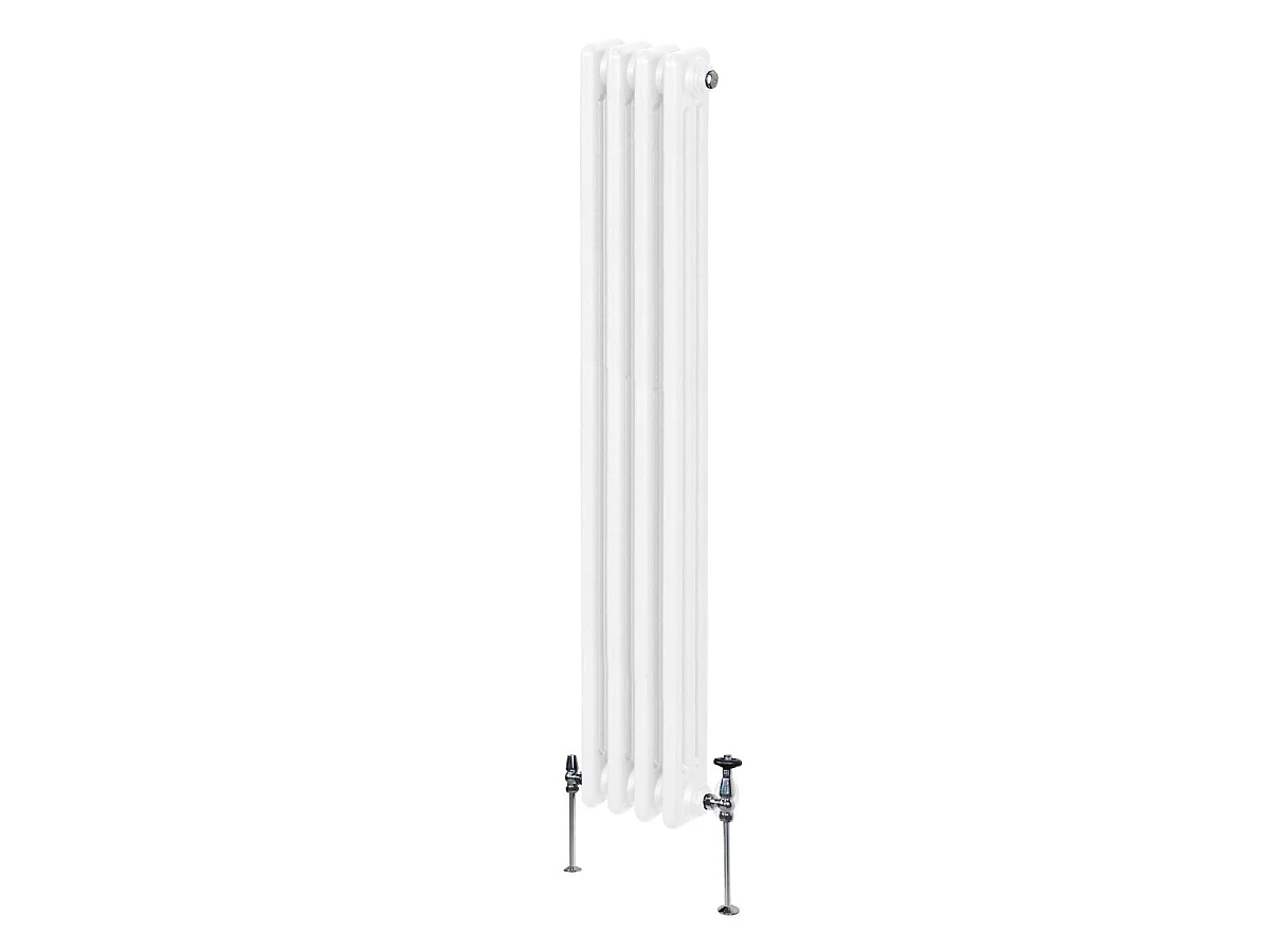 Traditionel 3-søjlet radiator - 1500 x 202 mm - Hvid