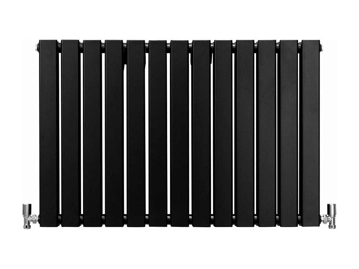 Radiadores Panel Plano Diseñador 600x910mm Calefacción Central- Negro Mate