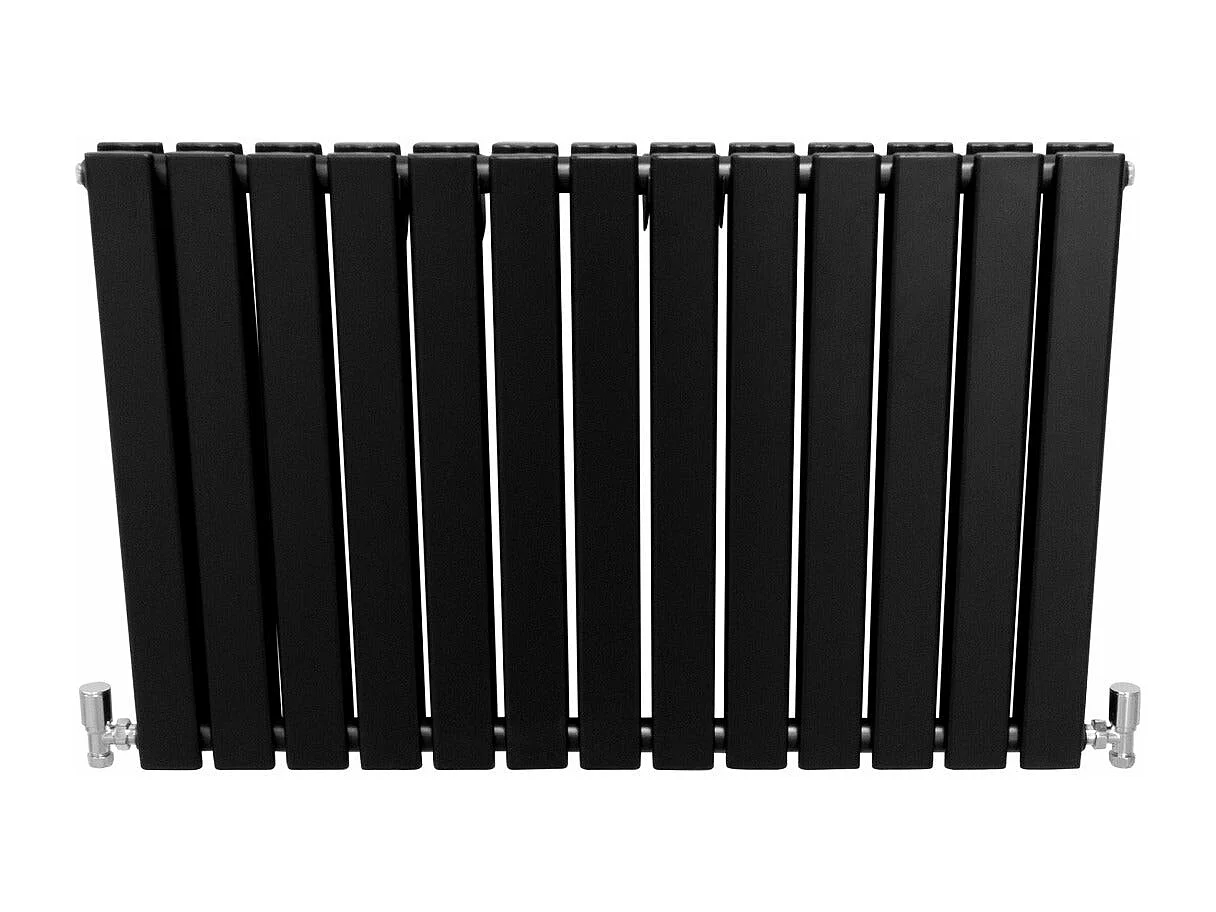 Radiadores Panel Plano Diseñador 600x910mm Calefacción Central- Negro Mate