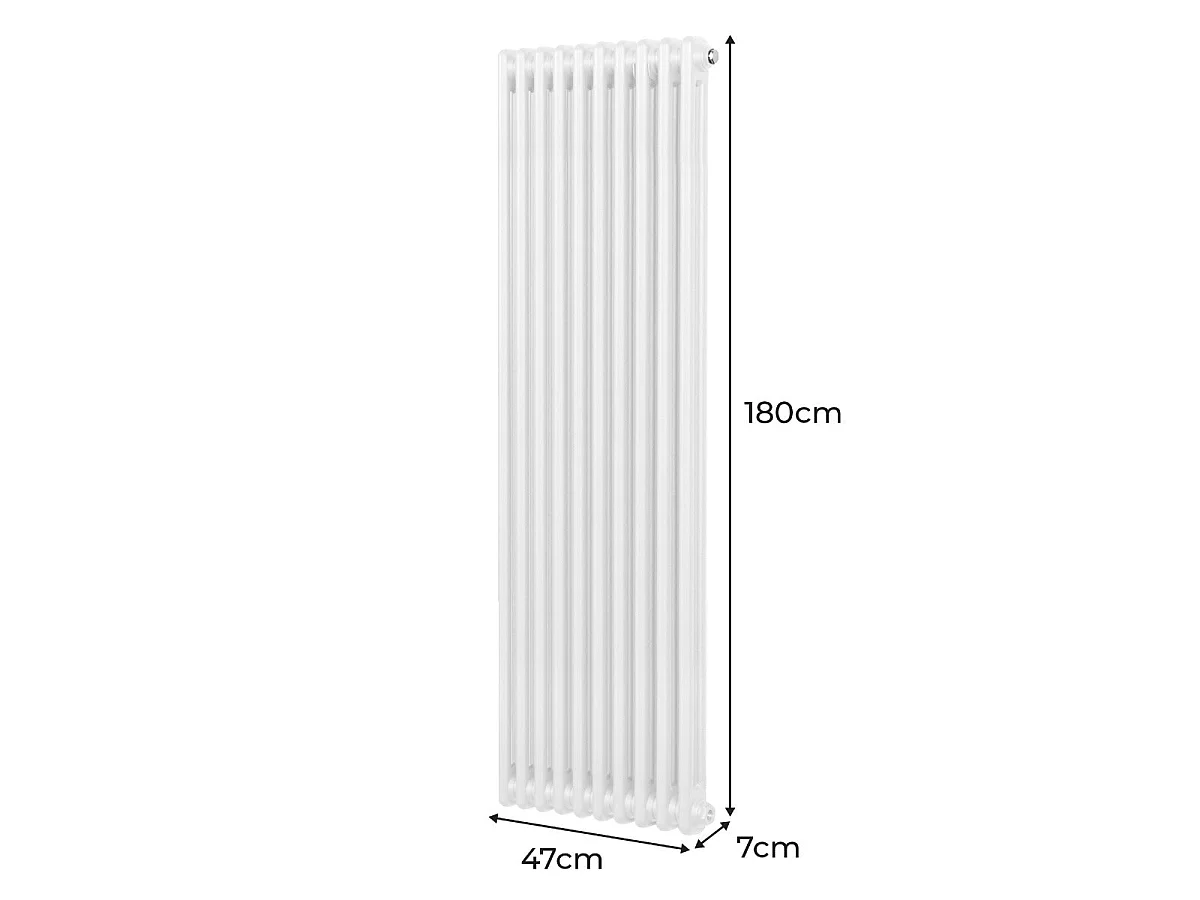 Radiador Tradicional 2 columnas Vertical Blancoo 180 x47.2cm