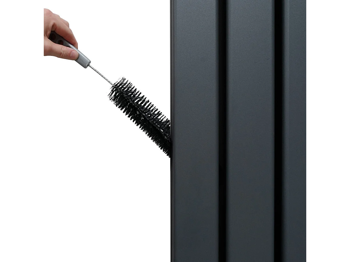 Radiatore a Specchio e Valvole Cromate - 1800mm x 565mm – Grigio Antracite