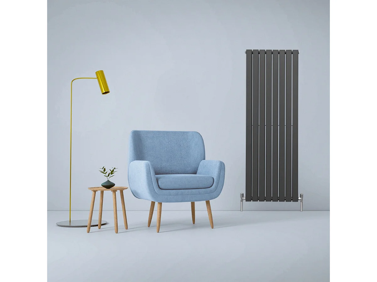 Radiadores Panel Plano Diseñador 1600x560mm Calefacción Central- Gris Antracita