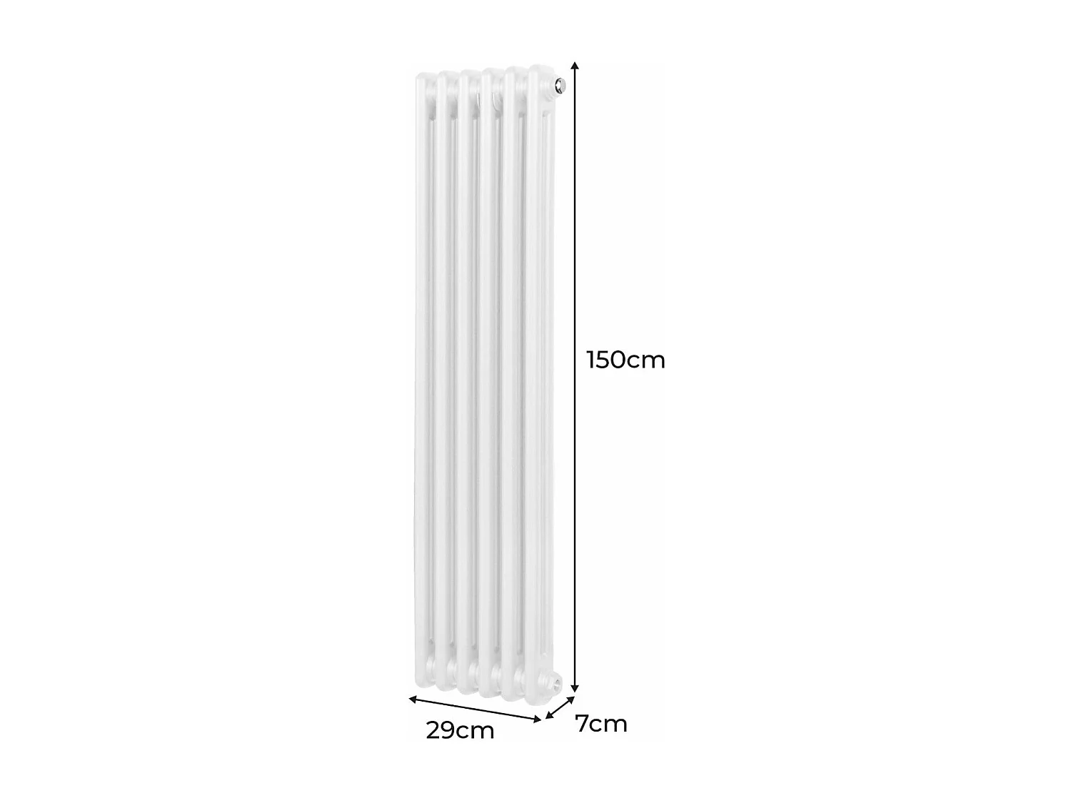 Radiador Tradicional 2 columnas Vertical Blancoo 150 x29.2cm