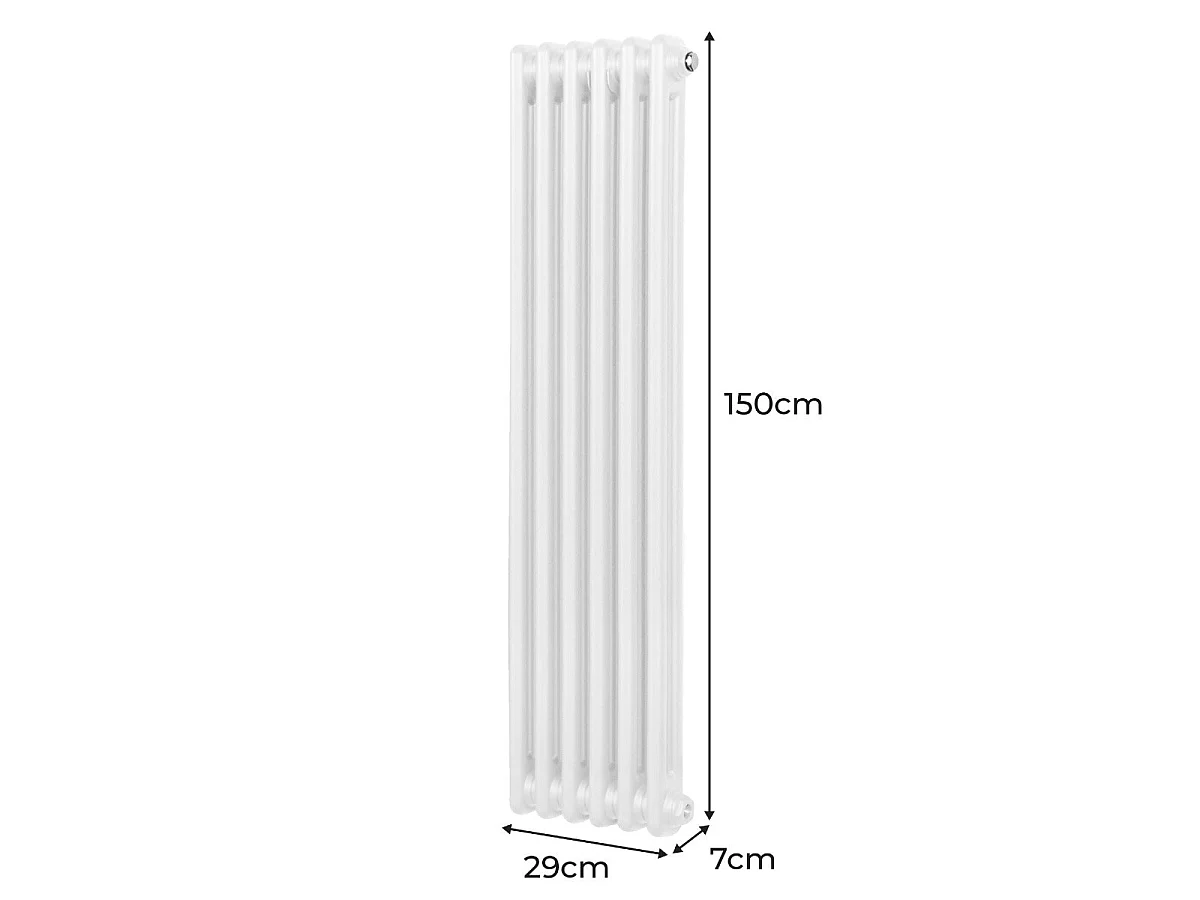 Radiateur Traditionnel à 2 Colonnes – 1500 x 292 mm – Blanc