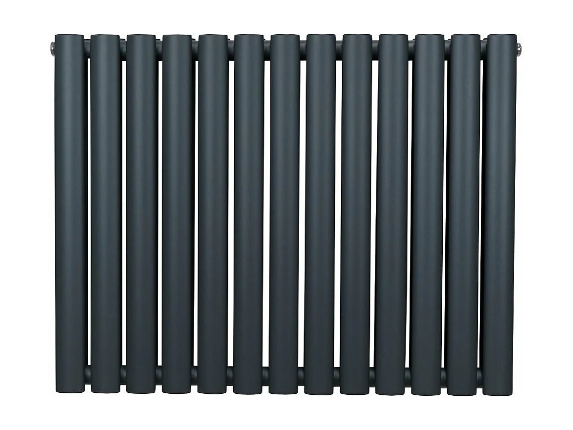 Oval Röhrenheizkörper - 600mm x 780mm - Anthrazitgrau