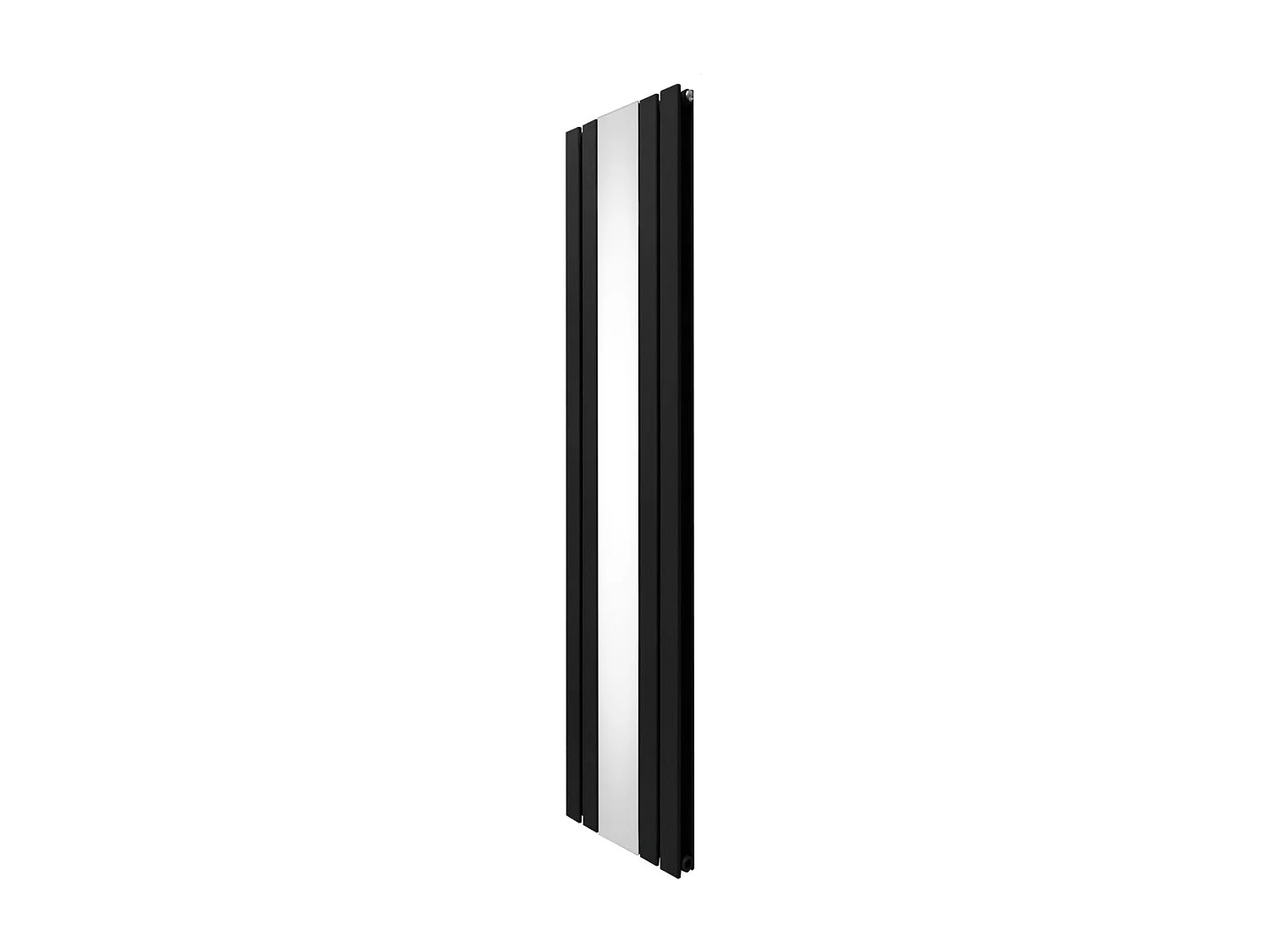 Flat Mirror Radiator - 1800mm x 425mm - Black