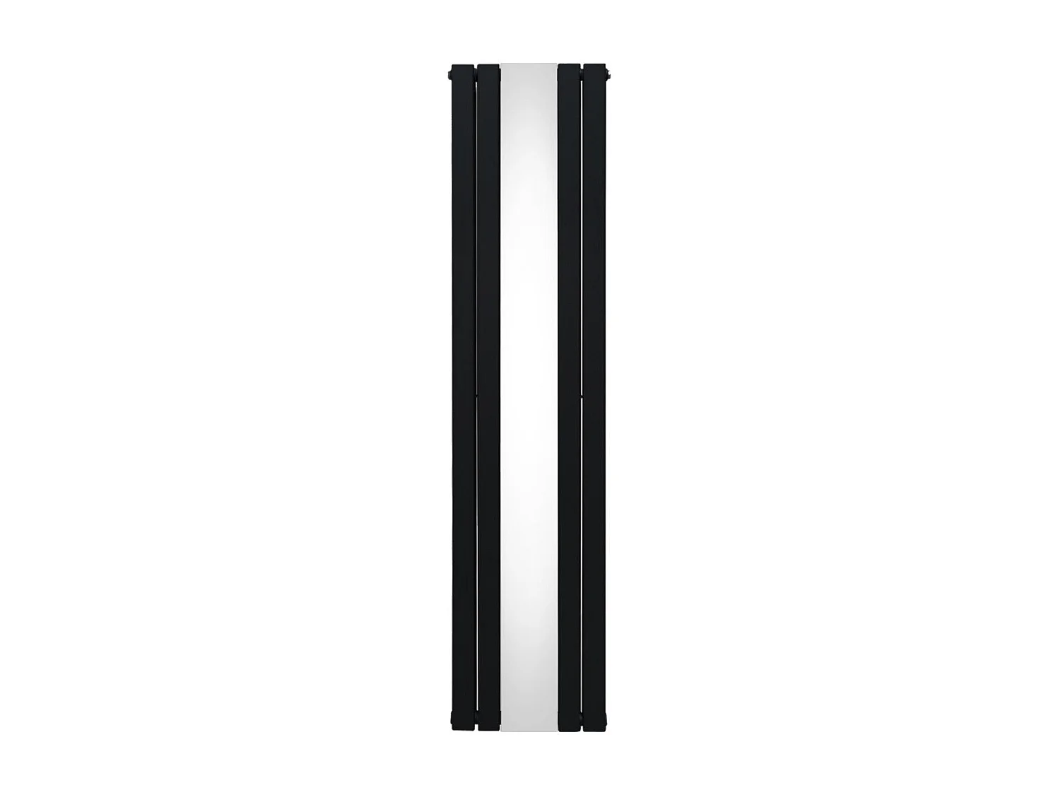 Flat Mirror Radiator - 1800mm x 425mm - Black