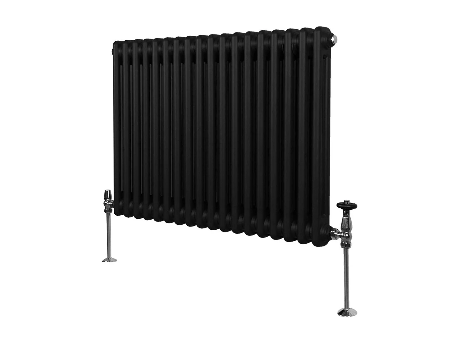 Tradycyjny grzejnik 2-kolumnowy - 600 x 832 mm - czarny